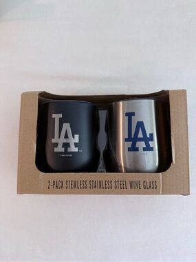 Dodgers 2-Pack Stemless Steel Wine Glasses